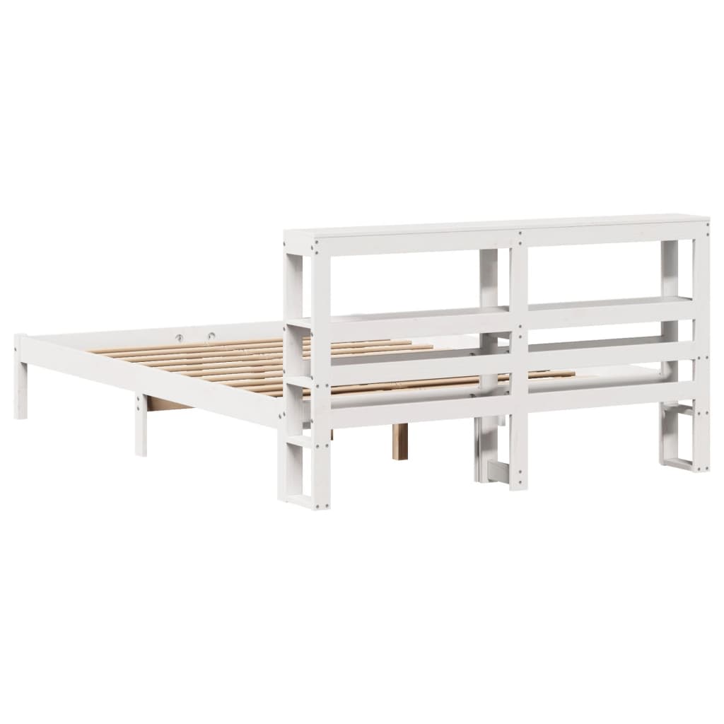 Letto senza Materasso Bianco 120x200 cm Legno Massello di Pino | homemem39