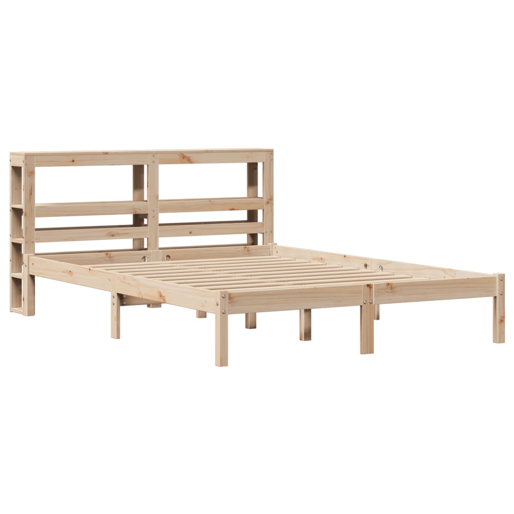 Letto senza Materasso 140x200 cm in Legno Massello di Pino | homemem39