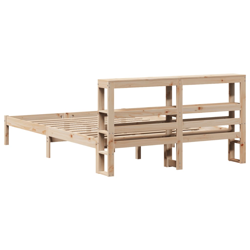 Letto senza Materasso 140x200 cm in Legno Massello di Pino | homemem39
