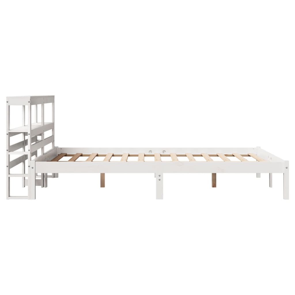 Letto senza Materasso Bianco 140x200 cm Legno Massello di Pino