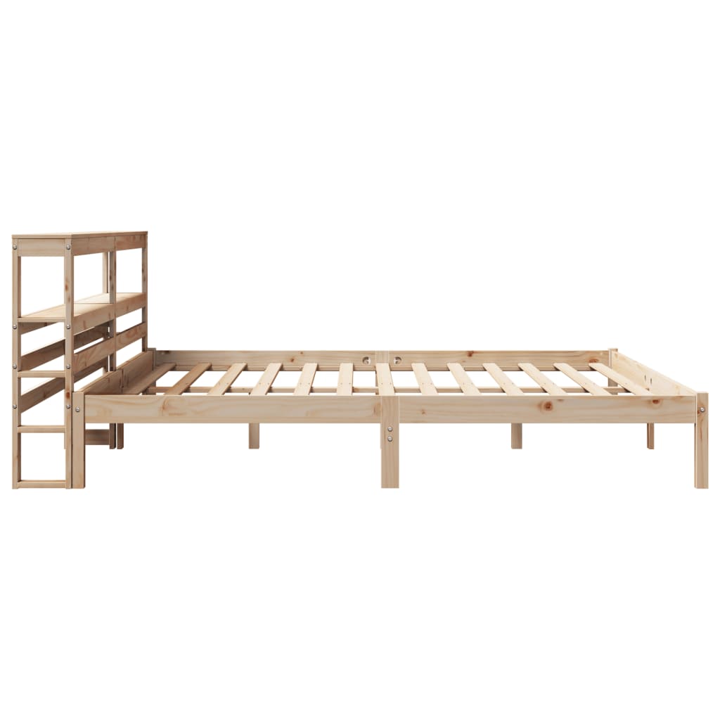 Letto senza Materasso 200x200 cm in Legno Massello di Pino - homemem39