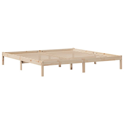 Letto senza Materasso 200x200 cm in Legno Massello di Pino - homemem39