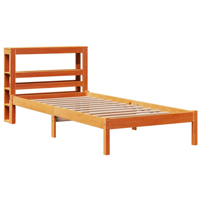 Giroletto con Testiera Marrone Cera 75x190 cm Massello Pino | homemem39