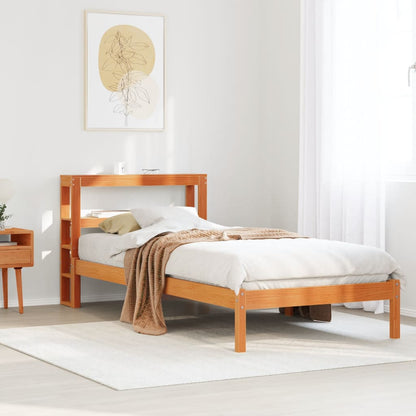 Giroletto con Testiera Marrone Cera 75x190 cm Massello Pino | homemem39