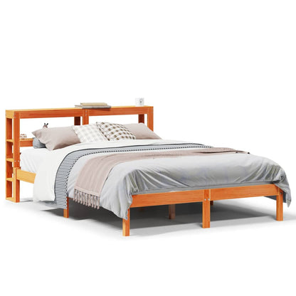 Giroletto con Testiera Marrone Cera 140x200 cm Massello Pino | homemem39
