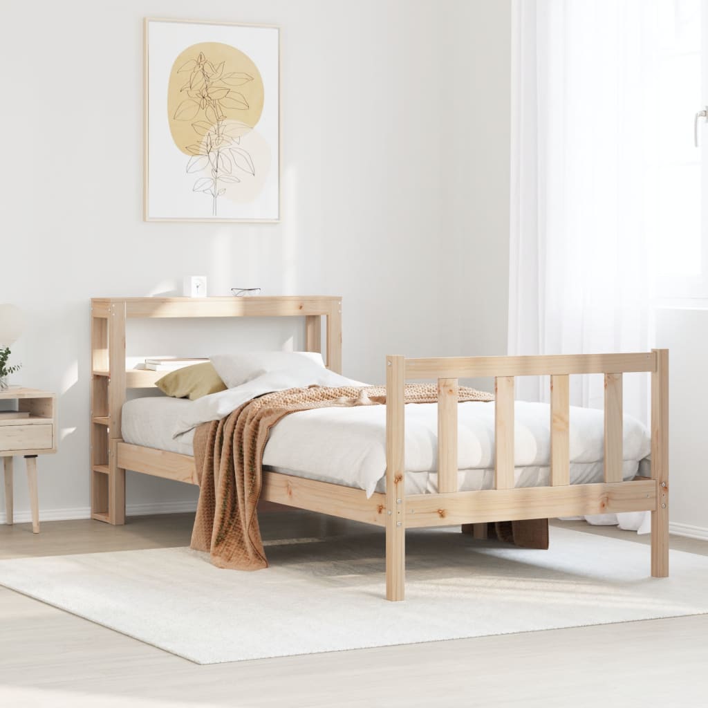 Letto senza Materasso 90x200 cm in Legno Massello di Pino - homemem39