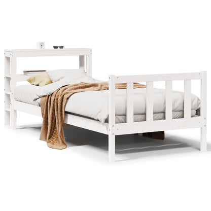 Letto senza Materasso Bianco 90x200 cm Legno Massello di Pino - homemem39