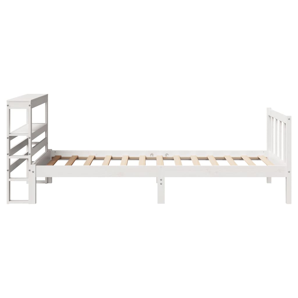 Letto senza Materasso Bianco 90x200 cm Legno Massello di Pino - homemem39