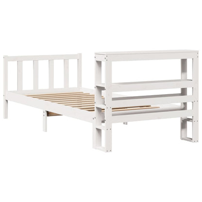 Letto senza Materasso Bianco 90x200 cm Legno Massello di Pino - homemem39