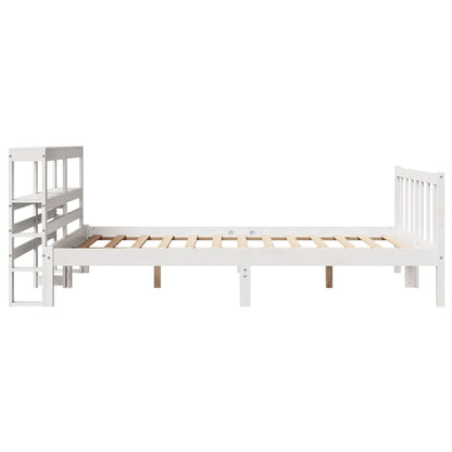 Letto senza Materasso Bianco 140x200 cm Legno Massello di Pino