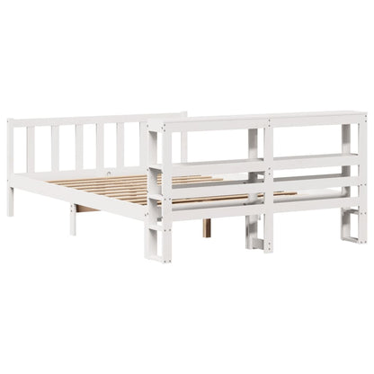 Letto senza Materasso Bianco 140x200 cm Legno Massello di Pino