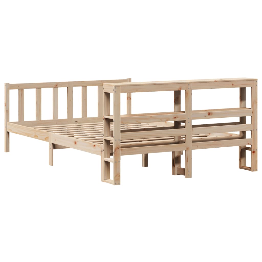 Letto senza Materasso 160x200 cm in Legno Massello di Pino | homemem39