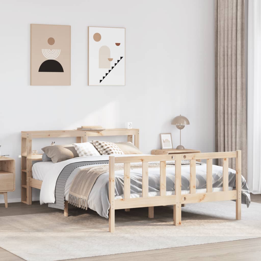 Letto senza Materasso 160x200 cm in Legno Massello di Pino | homemem39