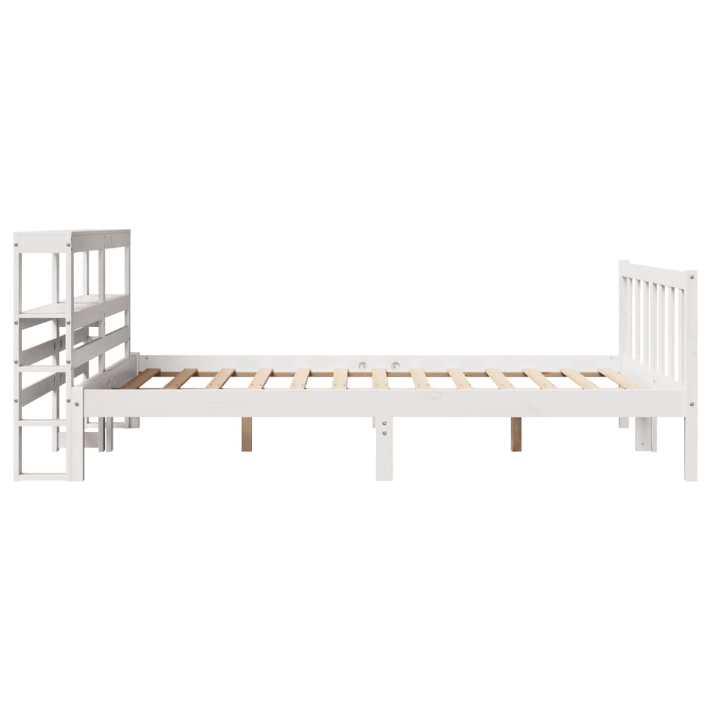 Letto senza Materasso Bianco 160x200 cm Legno Massello di Pino