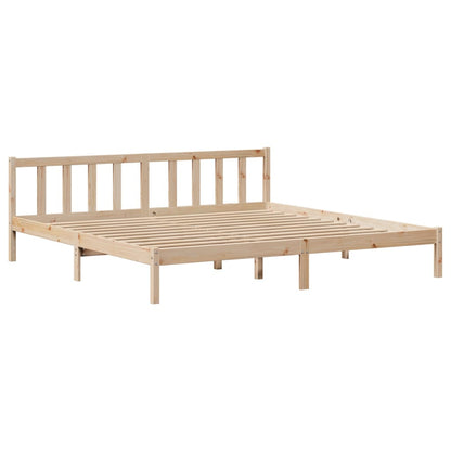 Letto senza Materasso 180x200 cm in Legno Massello di Pino - homemem39