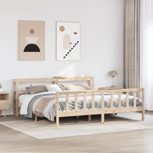 Letto senza Materasso 180x200 cm in Legno Massello di Pino - homemem39
