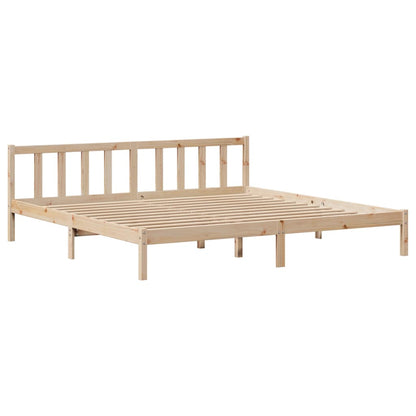 Letto senza Materasso 200x200 cm in Legno Massello di Pino - homemem39