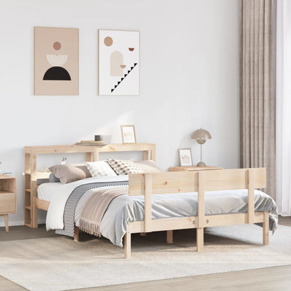 Letto senza Materasso 140x190 cm in Legno Massello di Pino | homemem39
