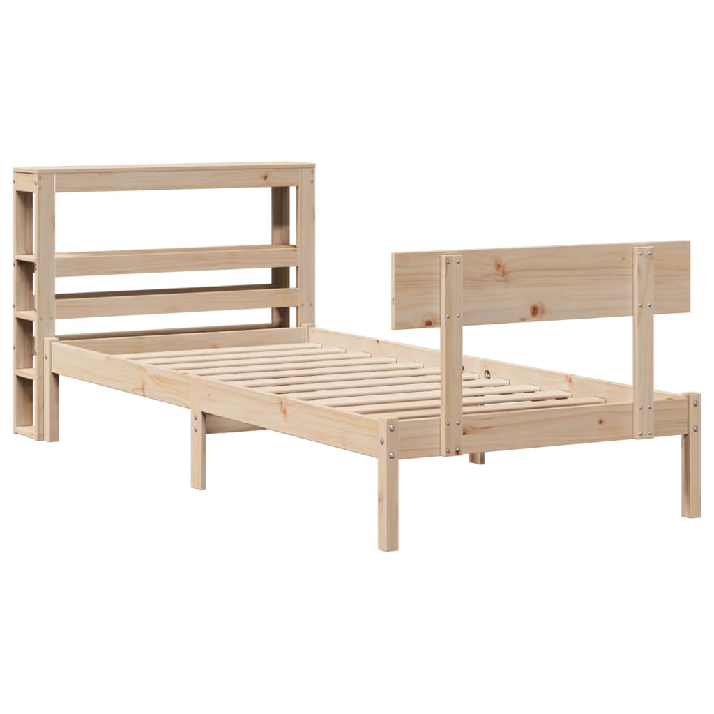 Letto senza Materasso 90x200 cm in Legno Massello di Pino - homemem39