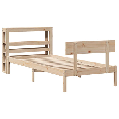 Letto senza Materasso 90x200 cm in Legno Massello di Pino - homemem39