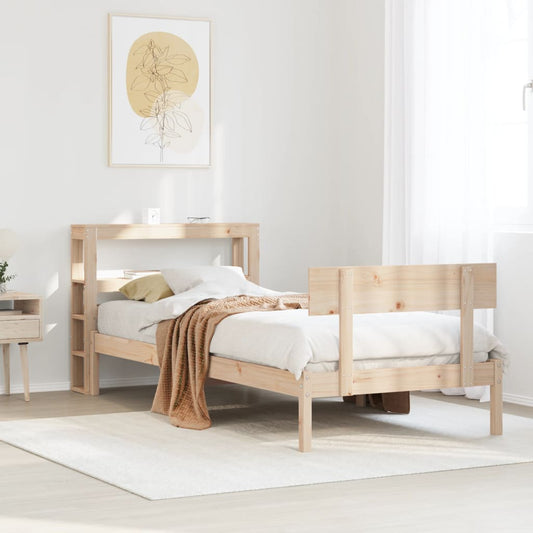 Letto senza Materasso 90x200 cm in Legno Massello di Pino - homemem39