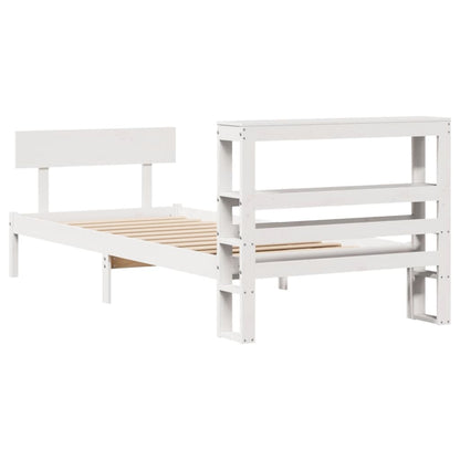 Letto senza Materasso Bianco 90x200 cm Legno Massello di Pino - homemem39