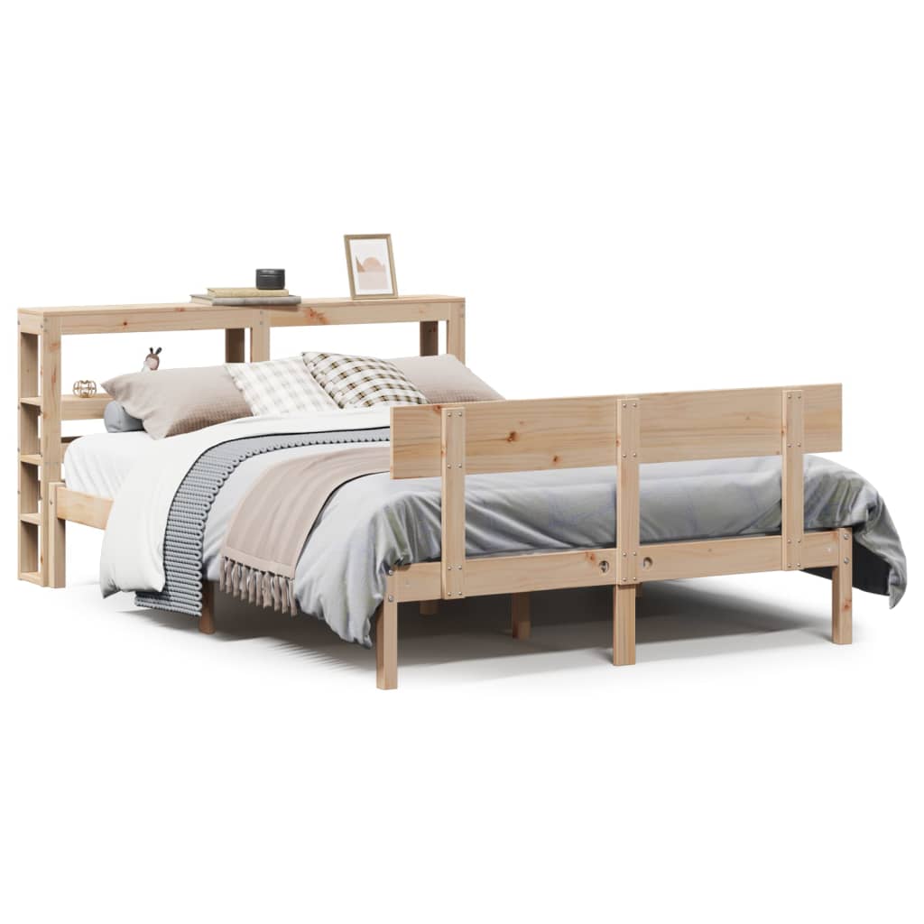 Letto senza Materasso 140x200 cm in Legno Massello di Pino | homemem39