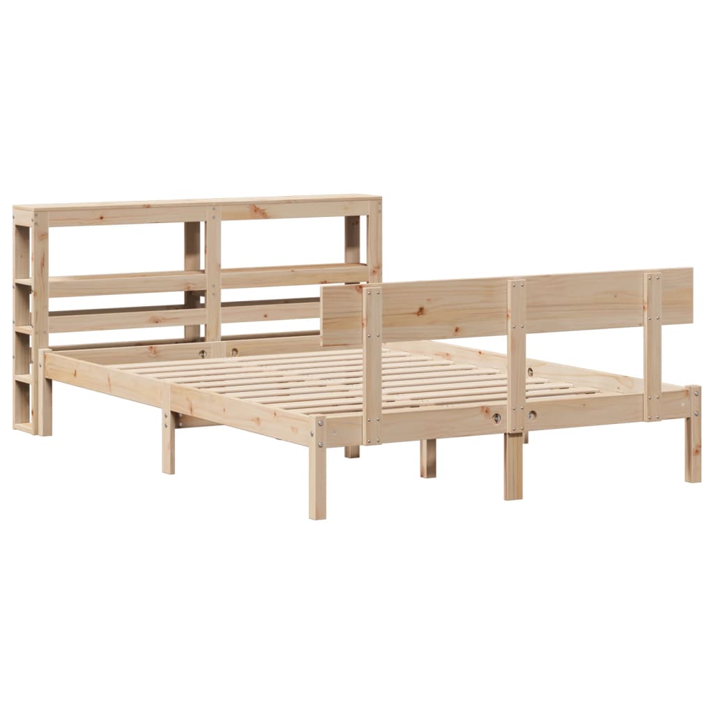 Letto senza Materasso 160x200 cm in Legno Massello di Pino | homemem39