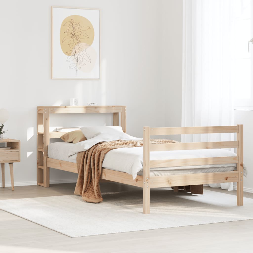 Letto senza Materasso 75x190 cm in Legno Massello Pino - homemem39