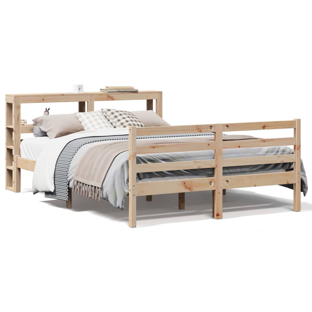 Letto senza Materasso 150x200 cm in Legno Massello di Pino - homemem39