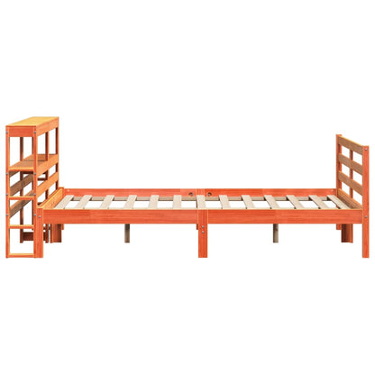 Letto senza Materasso Marrone Cera 135x190 cm in Legno di Pino
