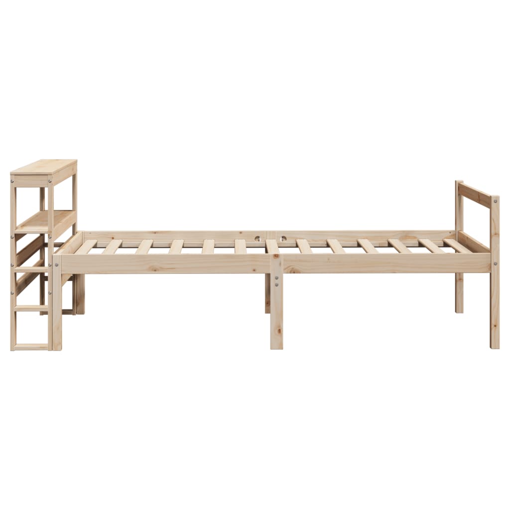 Letto per Anziani con Testiera 75x190 cm Legno Massello di Pino | homemem39