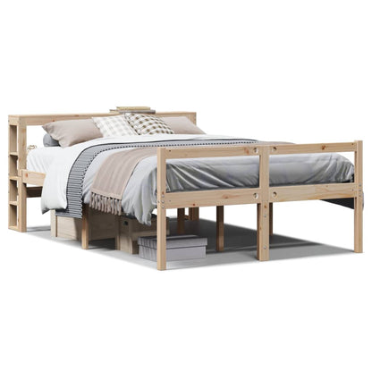 Letto per Anziani con Testiera 120x190 cm Legno Massello Pino | homemem39
