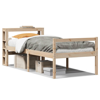 Letto per Anziani con Testiera 90x200 cm Legno Massello Pino | homemem39