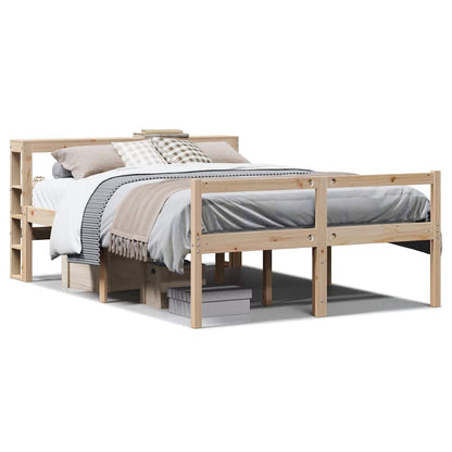 Letto per Anziani con Testiera 120x200 cm Legno Massello Pino | homemem39