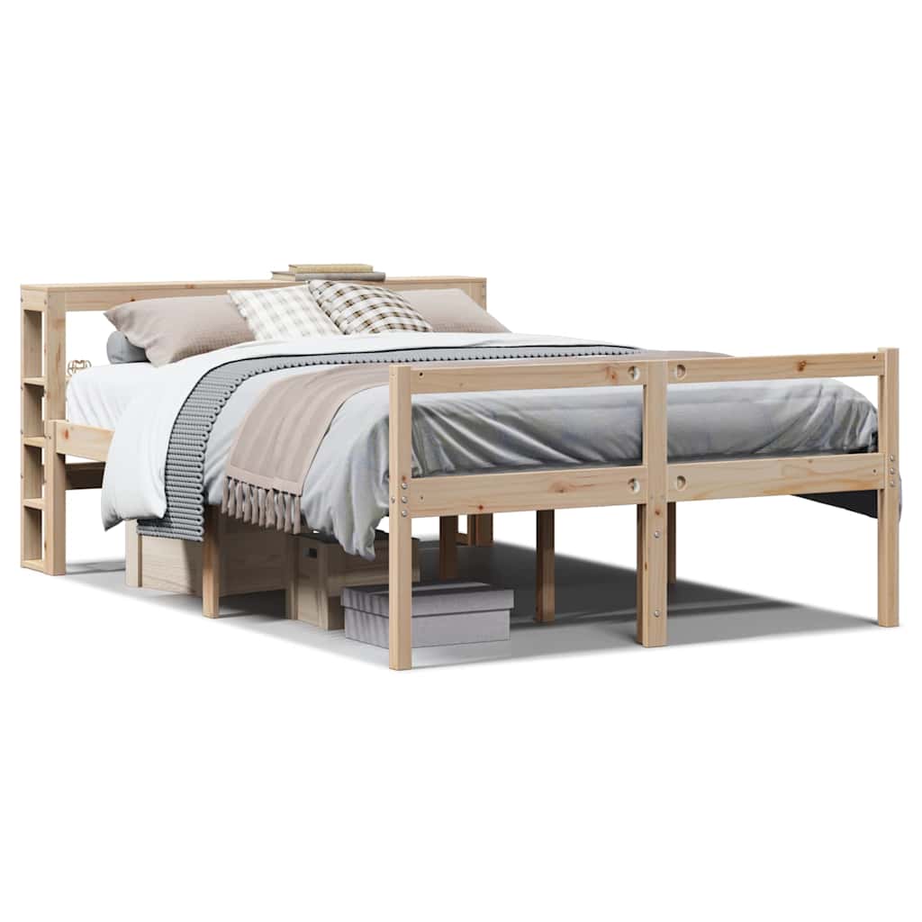 Letto per Anziani con Testiera 160x200 cm Legno Massello Pino | homemem39