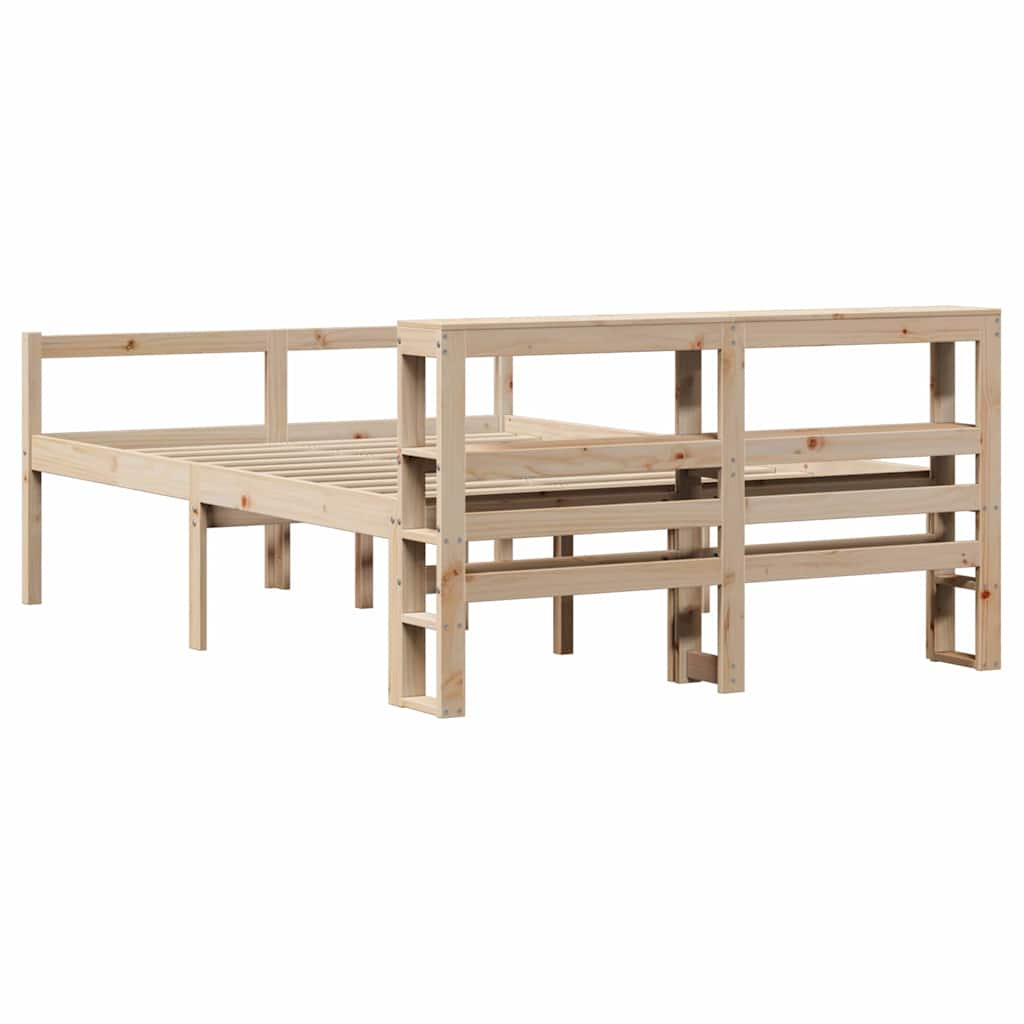 Letto per Anziani con Testiera 160x200 cm Legno Massello Pino | homemem39