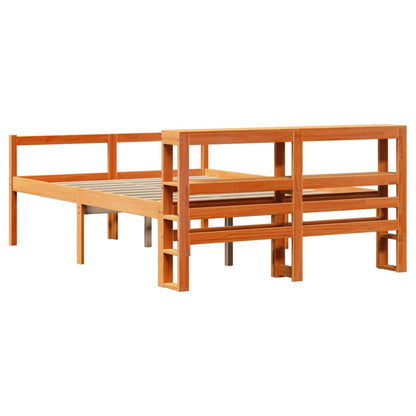 Giroletto con Testiera Marrone Cera 140x190 cm Massello Pino | homemem39