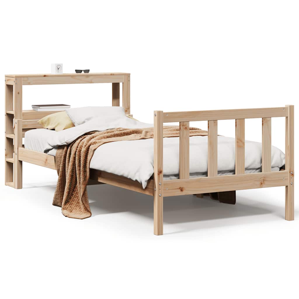 Letto senza Materasso 90x190 cm in Legno Massello di Pino - homemem39