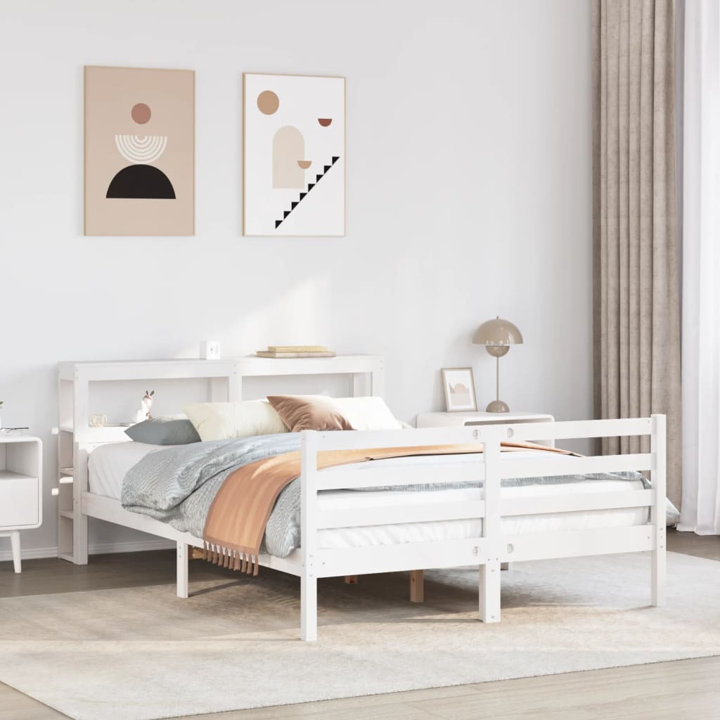 Giroletto con Testiera 160x200 cm in Legno Massello di Pino | homemem39