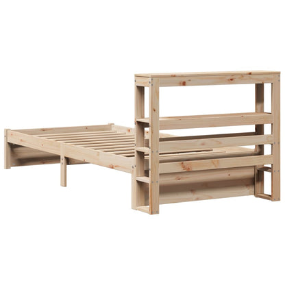 Giroletto con Testiera 75x190 cm in Legno Massello di Pino | homemem39