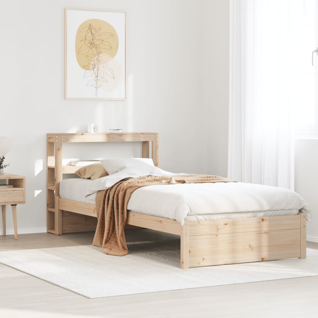 Giroletto con Testiera 75x190 cm in Legno Massello di Pino | homemem39