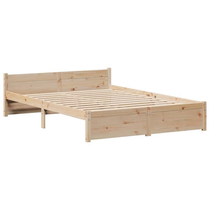 Giroletto con Testiera 140x190 cm in Legno Massello di Pino | homemem39