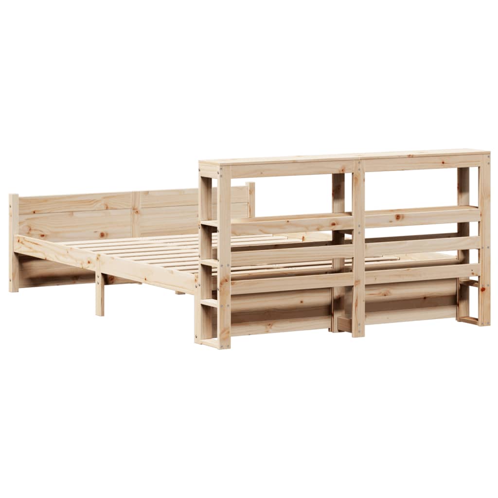 Giroletto con Testiera 140x200 cm in Legno Massello di Pino | homemem39