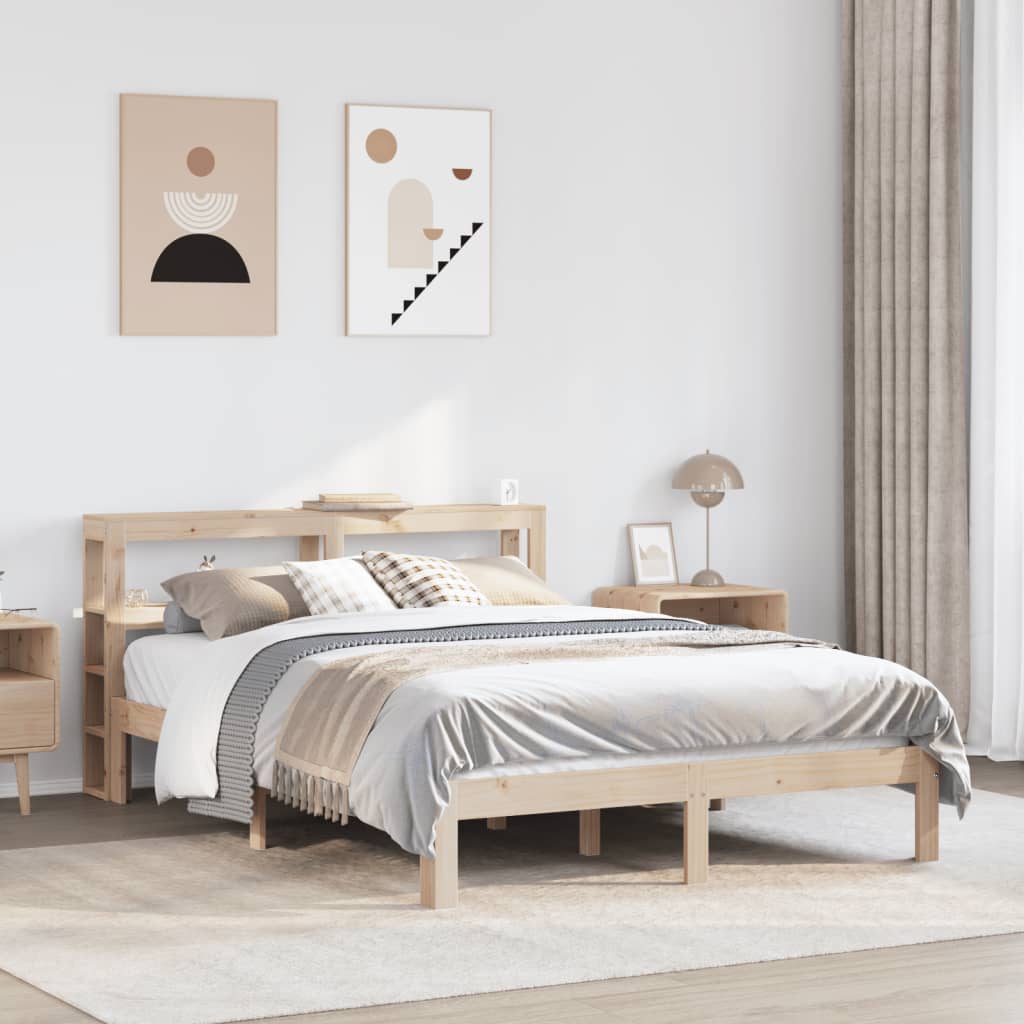 Giroletto con Testiera 160x200 cm in Legno Massello di Pino | homemem39