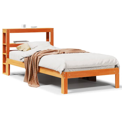 Letto senza Materasso Marrone Cera 75x190 cm in Legno di Pino | homemem39