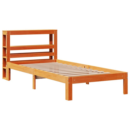 Letto senza Materasso Marrone Cera 75x190 cm in Legno di Pino | homemem39