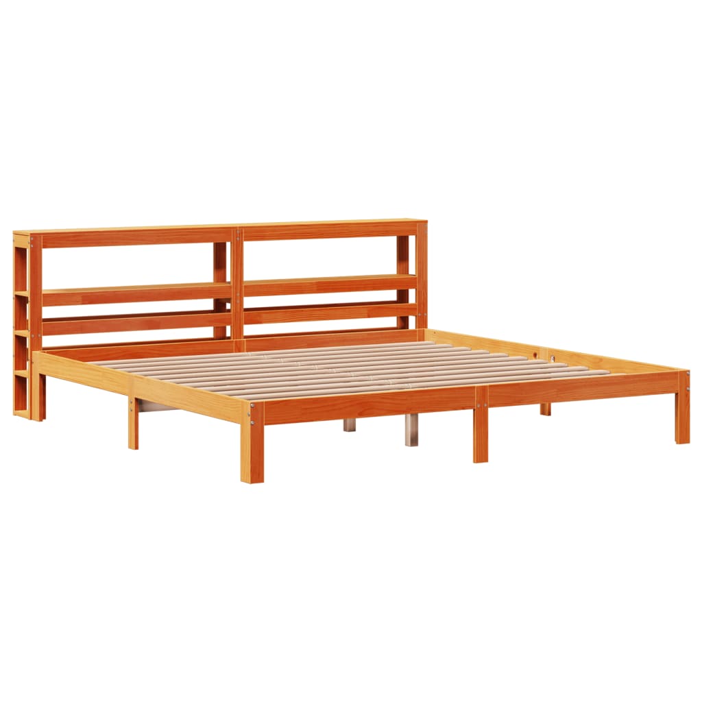 Letto senza Materasso Marrone Cera 180x200 cm in Legno di Pino - homemem39