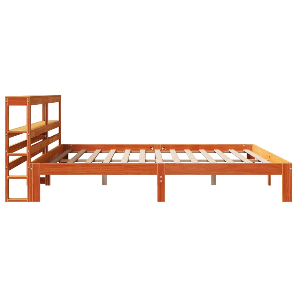 Letto senza Materasso Marrone Cera 180x200 cm in Legno di Pino - homemem39
