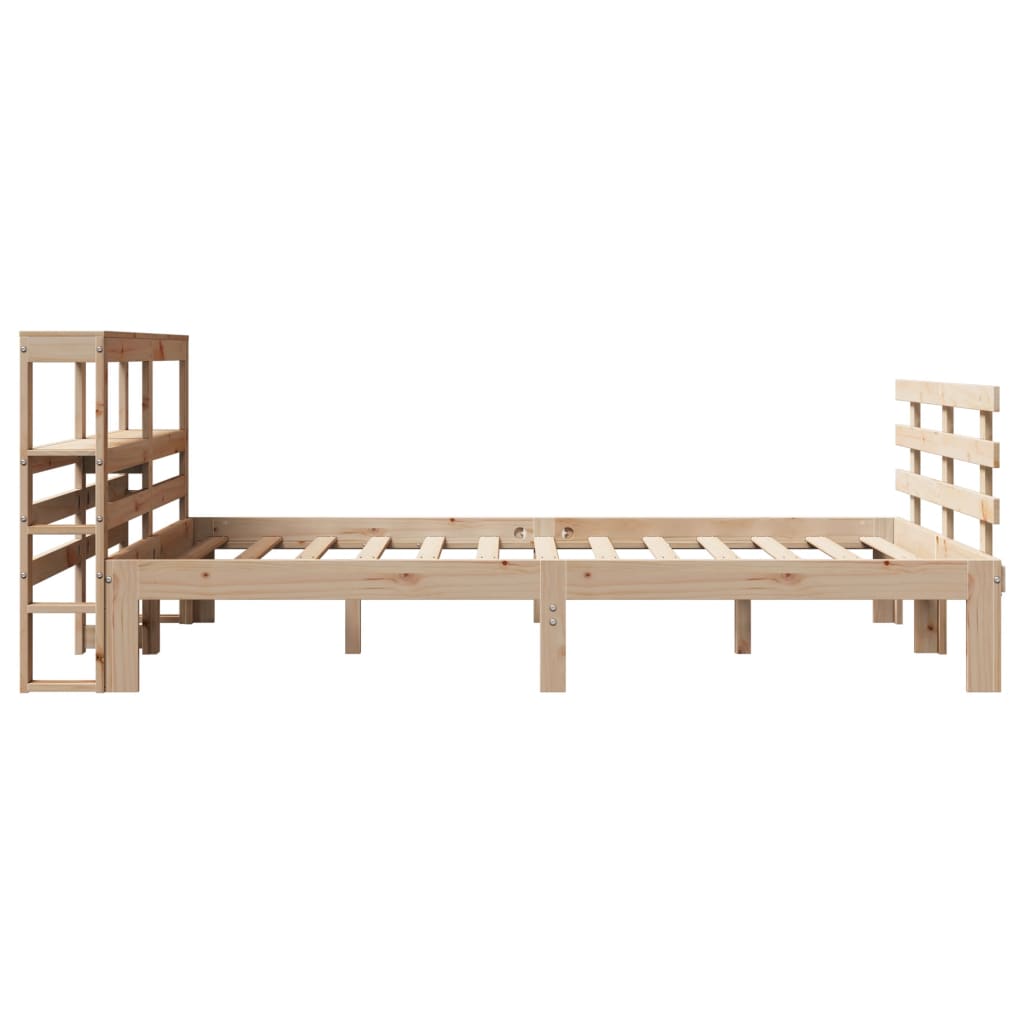 Giroletto con Testiera 140x190 cm in Legno Massello di Pino | homemem39